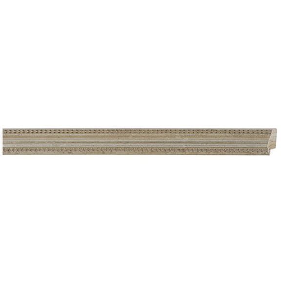 Picture Frame Moulding (Wood) 100Ft Bundle - Traditional Silver Finish - 1" Width - 1/2" Rabbet