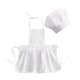 thumbnail image 3 of Accesorios de fotografía para recién nacidos Gorro de chef infantil Delantal adorable Ropa de chef para cosplay de bebé (estilo de niña, blanco, talla S) esquí esquí Gafas de esquí, 3 of 3