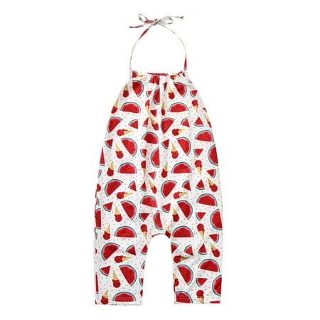 

Youmylove Cute Toddler Jumpsuit Kids Baby Girls Sleeveless Summer Romper Playsuit Autumn Clothes 1-6Y