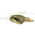 thumbnail image 2 of HEATSHAKING Vintage Brass Craft Statues Golden Crocodile Shape Decorative 1Pack 2.04X1.26X0.79in, 2 of 8