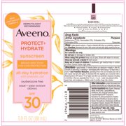 4 Pack - Aveeno Protect + Hydrate Moisturizing Body Sunscreen Lotion with Broad Spectrum SPF 30 & Prebiotic Oat, Weightless, 3 fl. oz