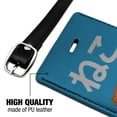 thumbnail image 3 of Cat Fish Sushi Neko Hiragana Rectangle Leather Luggage Card Suitcase Carry-On ID Tag, 3 of 7