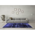 thumbnail image 3 of Ahgly Company Machine Washable Indoor Rectangle Abstract Blue Modern Area Rugs, 2' x 4', 3 of 4
