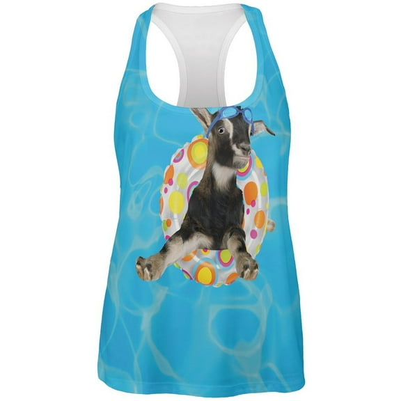 Whatever Floats Your Goat Boat Funny All Over Womens Work Out Tank Top Multi X-LG