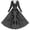 5Grey, variant on Xijirk Women's Day of The Dead Maxi Dress V Neck Long Sleeve Skeleton Floral Print A Line Flared Cosplay Gown for Halloween Fiesta Party,M