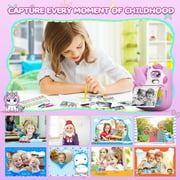 CAMCLID Kids Camera Instant Print, 2.4’‘ Instant Digital Camera with 32G Card & Print Paper, Birthday Gifts for Boys Girls Age 3-12(Purple)