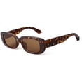 thumbnail image 2 of ibiyuan Polarized Sunglasses Women 90's Fashion Rectangle Sunglasses For Women Black Tortoise Frame Retro Sun Glasses, 2 of 7