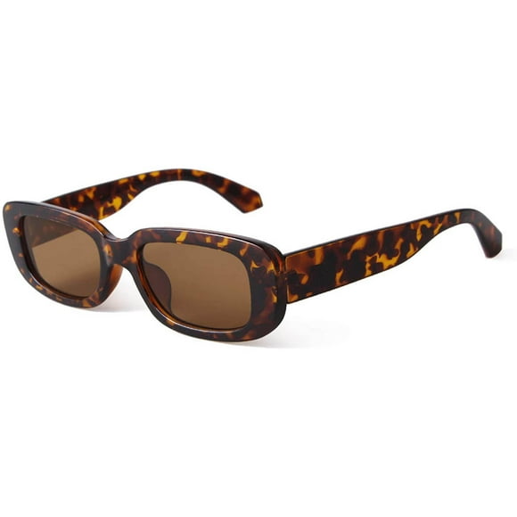 Rectangle Sunglasses for Women 90's Vintage Fashion Glasses Black Tortoise Frame sunglasses womens blue light glasses for woman Brown