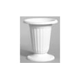 thumbnail image 1 of White Ribbed Plastic Pedestal Urn/ Vase, 1 of 1