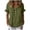 Army Green, variant on CAIVO Women Blouses Dressy Casual Button Detail Petal Sleeve Short Sleeve Comfortable Summer Tops V-Neck Solid Color Trendy Shirts