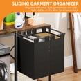 thumbnail image 3 of Craftian 76.6"H Washer & Dryer Storage Rack with Hamper, Laundry Room Storage Shelves, Brown, 3 of 8
