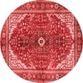 thumbnail image 1 of Ahgly Company Indoor Round Medallion Red Traditional Area Rugs, 6' Round, 1 of 4