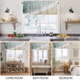 thumbnail image 5 of 2 Pack Abstract Waves Beach Art Valance for Window Sea Oil Painting Style Kitchen Valance Rod Pocket Short Curtain Topper Decorative Window Treatment for Living Room Bedroom 42"x12", 5 of 8