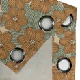 thumbnail image 5 of Ambesonne Art Nouveau Grommet Curtain, Chinese Blossoms, 50" x 63", Amber Almond Green Beige, 5 of 6