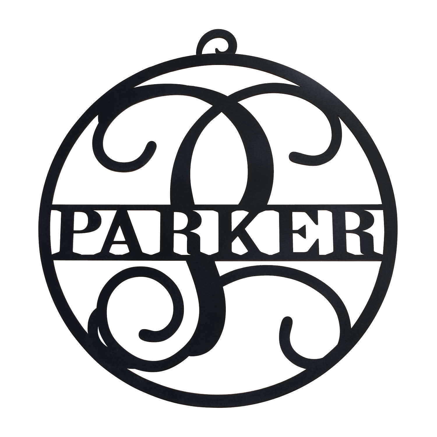 Oversized Black Wood Initial