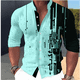 thumbnail image 5 of Camisa para hombre 2024 con estampado geométrico, cuello alto, color blanco, para exteriores, calle, manga larga, ropa de moda urbana, diseñador, 5 of 5