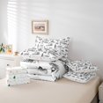 thumbnail image 6 of Manfei Kawaii Animals 7-Piece Twin Bedding,Traditional Christmas Candy Cane Bedding Comforter Set,Xmas Reversible, 6 of 7