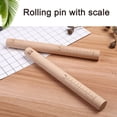 thumbnail image 4 of Rodillo de masa de madera de haya natural ecológico Rodillo de madera con escala para hornear Pasta Fondant Galletas Pizza Ravioli Dumpling Pie Pastelería Xemadio 2034020-2, 4 of 9