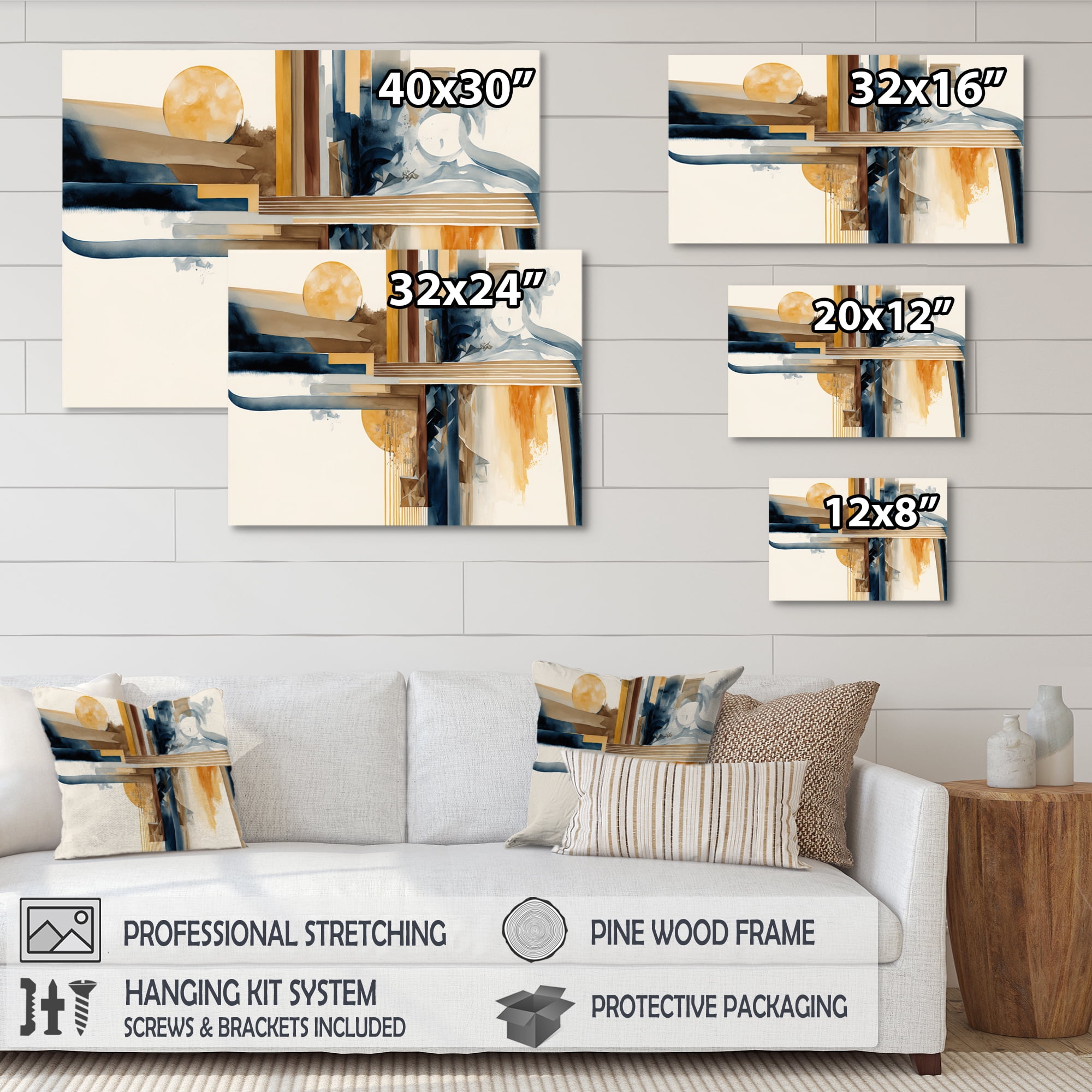 Designart Modern Watercolor Abstract III Canvas Wall Art