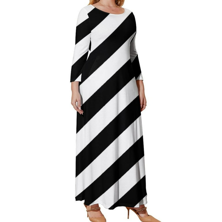 Black and White Diagonal Stripe Pencil Skirt Long Sleeved Dress prom dresses women party dresses - Walmart.com Black and White Diagonal Stripe Pencil Skirt Long Sleeved Dress prom dresses women party dresses - Walmart.com