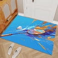 thumbnail image 2 of Sports Badminton Area Rugs, Athletic Theme Carpet, Washable Non Slip Low Pile Soft Rug for Entryway Living Room Bedroom Decor Mat 3ftx4ft, 2 of 8