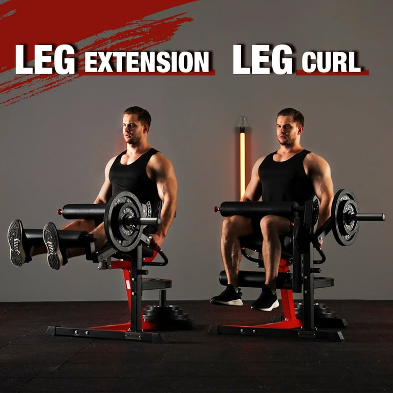 syedee Leg Extension and Curl Machine Lower Body Special Leg Machine Adjustable Leg Exercise Bench with Plate Loaded Leg Rotary Extension for