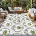 thumbnail image 2 of Palm Trees Outdoor Rug for Patio/Deck/Porch, Non-Slip Large Area Rug 4 x 6 Ft, Green Summer Botanical Watercolor Indoor Outdoor Rugs Washable Area Rugs, Reversible Camping Rug Carpet Runner, 2 of 8