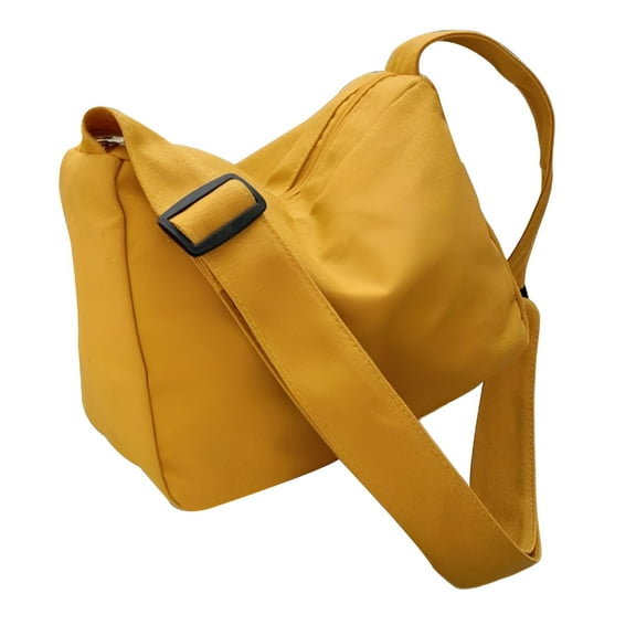 GASTROPOD Large Capacity Crossbody Bag Women Shoulder Bag with Zipper Closure Canvas Purse Handbag Tote Bag Pouch for Work Party Outdoor Summer Canvas Tote Bag with Zipper Yellow