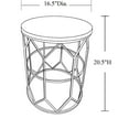 thumbnail image 4 of HomeView Design 20.5" & 18.75"H Wooden Board Round Stool/Accent Table for Home & Office (Set of 2), 4 of 5