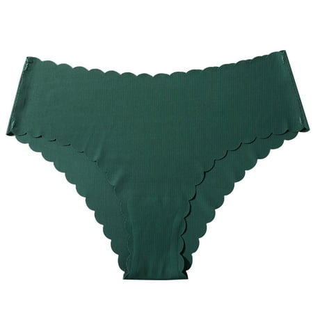 snowsong Womens Underwear Cotton Underwear 1 Pieces Women Sexy Print Lingerie Temptation Low-waist Panties Underwear Briefs Seamless Underwear Panties for Women Crotchless Panties Green M