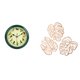 thumbnail image 1 of Reloj De Pared Musical Con Sonido De Pájaros, Marco Verde Y Hojas De Palma, Decoración De Pared De Madera, Arte Creativo De La Selva Tropical Para Dormitorio, Regalo De Inauguración De La, 1 of 8