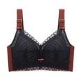 thumbnail image 1 of Gibobby Brasier deportivo mujer Ropa interior para mujer, sujetador ajustable de realce, parte superior de tubo, pecho antiflacidez, ropa interior sin aros(Negro,36E), 1 of 5