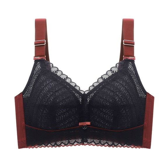 Everyday Bras Underwear For Women Push Up Adjustable Bra Tube Top Sagging Plus Size No Wire Full Cup Lift Underwear Bro Black 40B