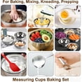thumbnail image 2 of 7-Speed Electric Hand Mixer, 4 Large Mixing Bowls Set, Handheld Mixers with Whisks Beater, Stainless Steel Metal Nesting Bowl Measuring Cups Spoons Kitchen Cake Blender for Baking Supplies, 2 of 5