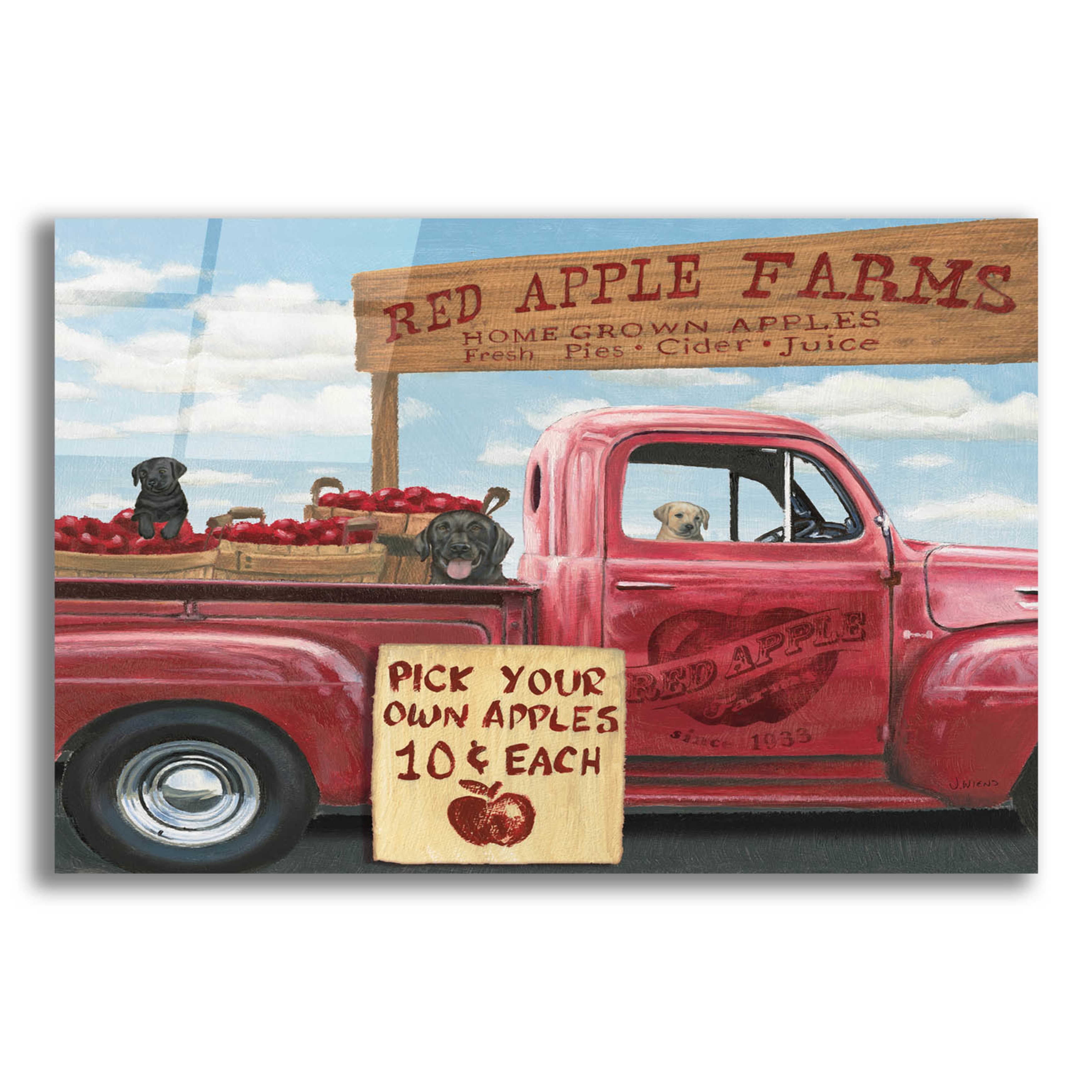Market Season Red Apple Farm Acrylic Wall Art