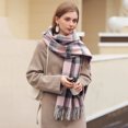 thumbnail image 5 of Bufanda larga y suave de invierno para mujer, bufanda con borlas a cuadros, bufandas clásicas suaves para mujer, bufanda suave para mujer, invierno, 5 of 5