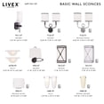 thumbnail image 2 of Livex Lighting Wynnewood 1-Light Contemporary Metal Wall Sconce in Satin Nickel, 2 of 9