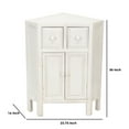 thumbnail image 4 of Wooden Corner Cabinet with 2 Drawers and 2 Doors, White, 4 of 5