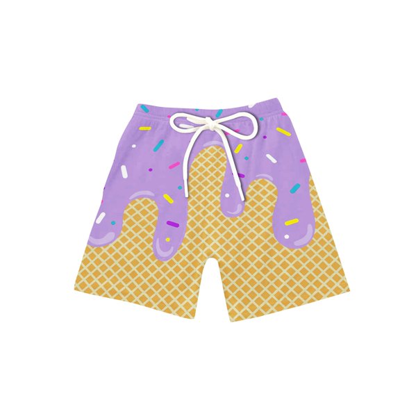 Grblisyd Boys Athletic Shorts Kids Ice Cream Basketball Shorts Quick Dry Shorts for Boys Outdoor Running Gym