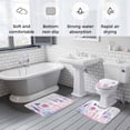 thumbnail image 6 of Spring Flower Bathroom Rugs Set Idyllic Purple Lavender Butterfly Non Slip Absorbent Soft Bath Mats 3 Piece Set with Bathroom Rug, U-Shaped Floor Mat, Toilet Seat Cover Small Size, 6 of 9