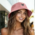thumbnail image 4 of Dalix Butterfly Cotton Bucket Hat Lightweight Outdoor Travel Beach Everyday Womens in Peach Melba XL X-Large, 4 of 5