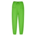 thumbnail image 6 of Sngxgn Womens Lounge Pants Slacks Drawstring Casual Wide Leg Pants for Women Trousers(Green,XXL), 6 of 8