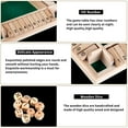 thumbnail image 4 of Shut The Box Dice Game,Classic 4 Sided Wooden Board Game Flip 10 Numbers Classic Tabletop Games for 2-4 Player Green(8.6 inch), 4 of 7