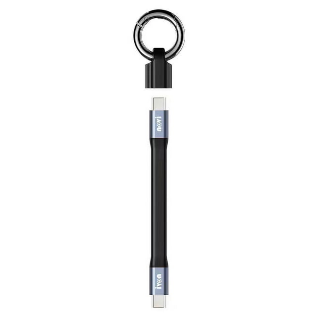 Cable de datos de llavero, cable de carga rápida portátil corto adecuado para teléfono móvil Apple Android tipo C, línea 3A