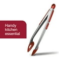 thumbnail image 5 of Zyliss Cook N Serve Silicone Tipped and Stainless Steel Tongs, 13 inch, Red & Silver, 5 of 7