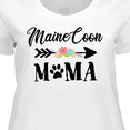 thumbnail image 4 of Inktastic Maine Coon Mama with Flowers and Arrow Women's Plus Size T-Shirt, 4 of 5
