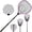 Purple with black handle(3-section pole), variant on Telescoping Metal Lock Fishing Net With Handle Red Green 64" 52" Rubber Fish - Adjustable Length Lightweight Foldable Large Big Collapsible Extendable