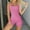 2-Hot Pink, variant on Yoga Rompers for Women Spring and Summer Solid Tight Waistband Sleeveless Square Neck Short Jumpsuit