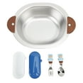 thumbnail image 2 of Children Rice Bowl Stainless Steel Bear Shape Multifunctional Eating Tool, 2 of 8