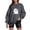 Dark Gray, variant on Vedolay Sweatshirts Womens Oversized Sweatshirt Basic Solid Sleeve Hooded Pullover Tops,Dark Gray XXL